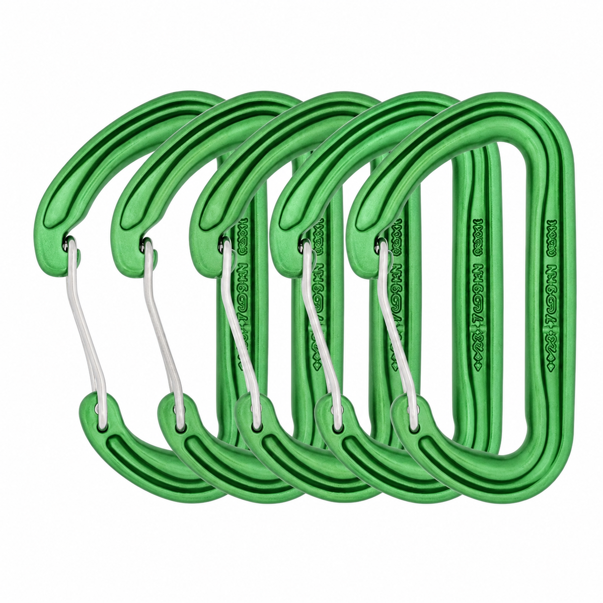 DMM Spectre Aluminium Wiregate Carabiner Green - 5 pack