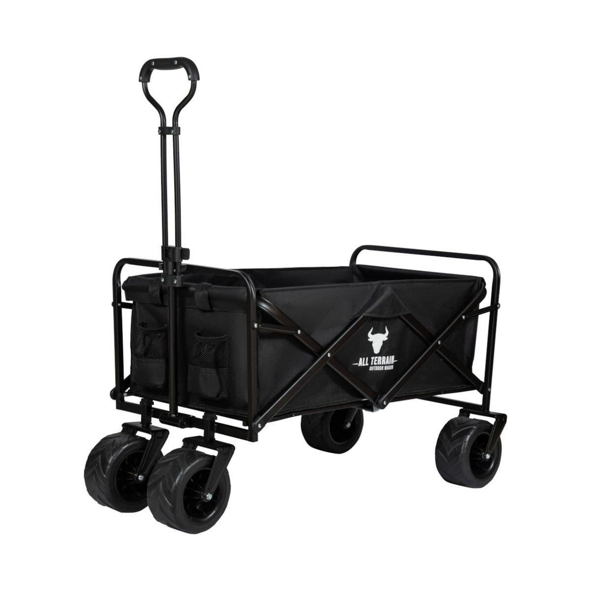 Bull All Terrain Folding Outdoor Wagon Trolley - Black