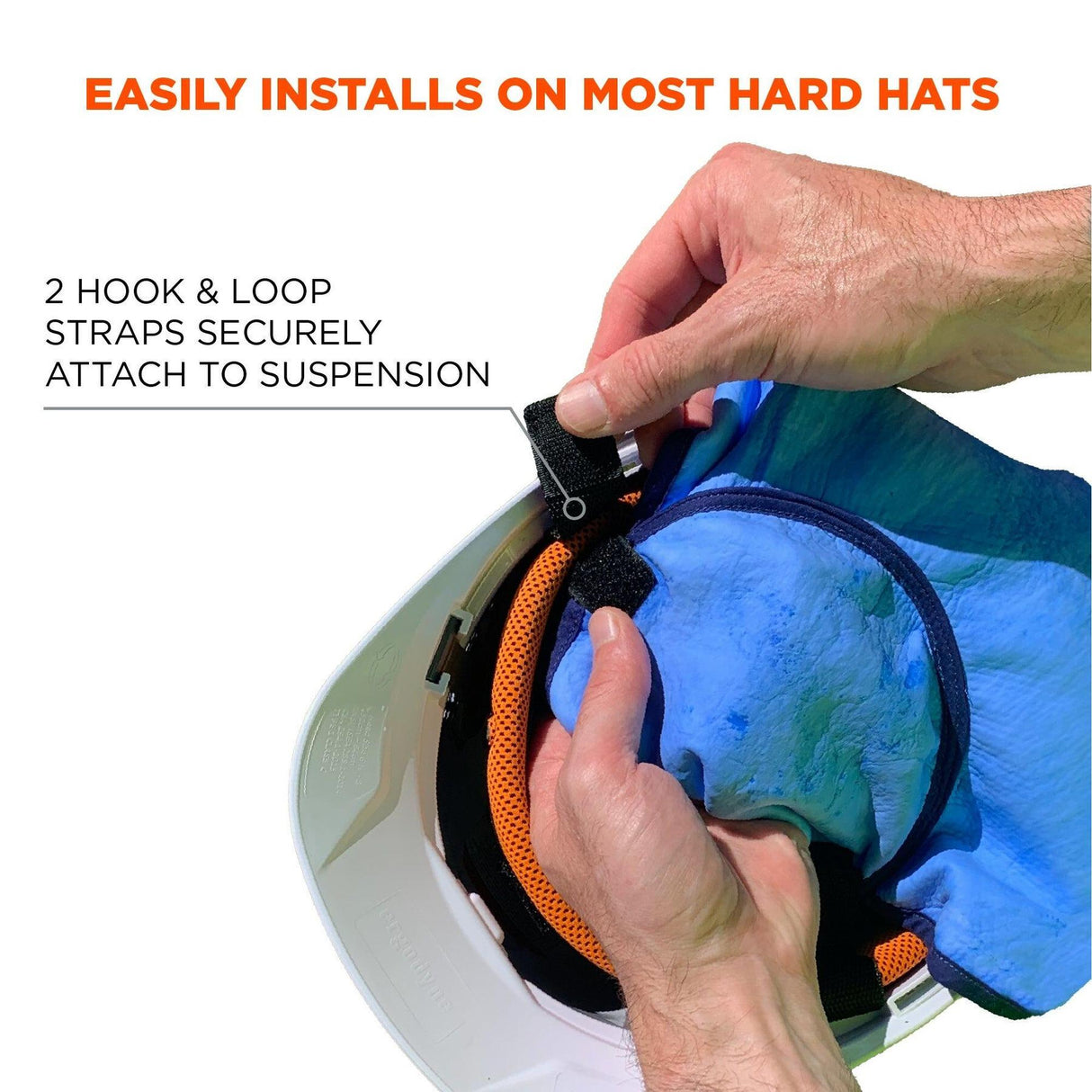 Ergodyne Chill-Its 6717CT Evaporative Cooling Hard Hat Neck Shade with Cooling Towel