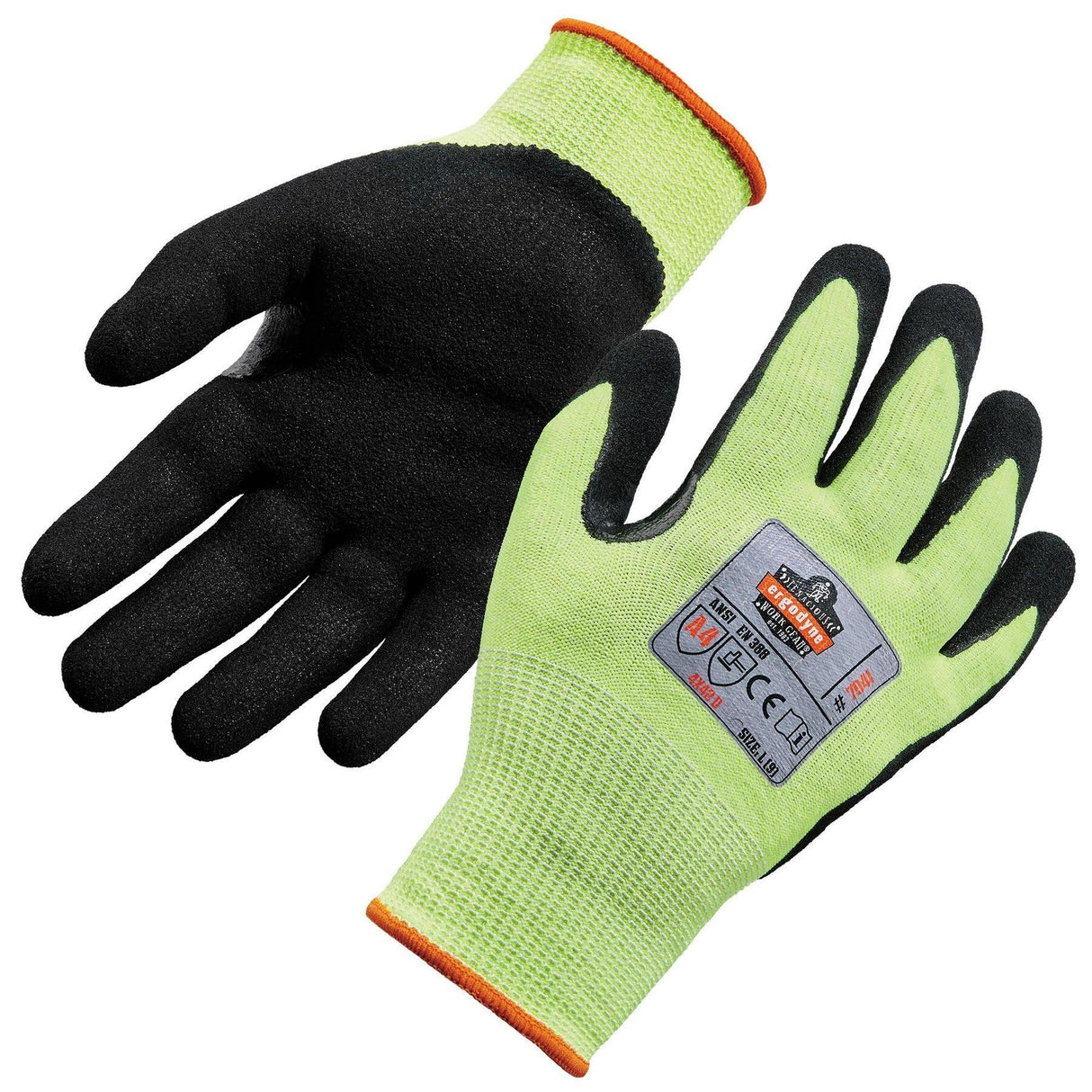 Ergodyne ProFlex 7041 Hi-Vis Nitrile Coated Cut-Resistant Gloves - Medium