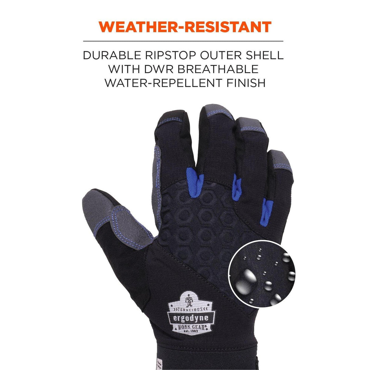 Ergodyne ProFlex 817 Thermal Utility Gloves - Black (Large)