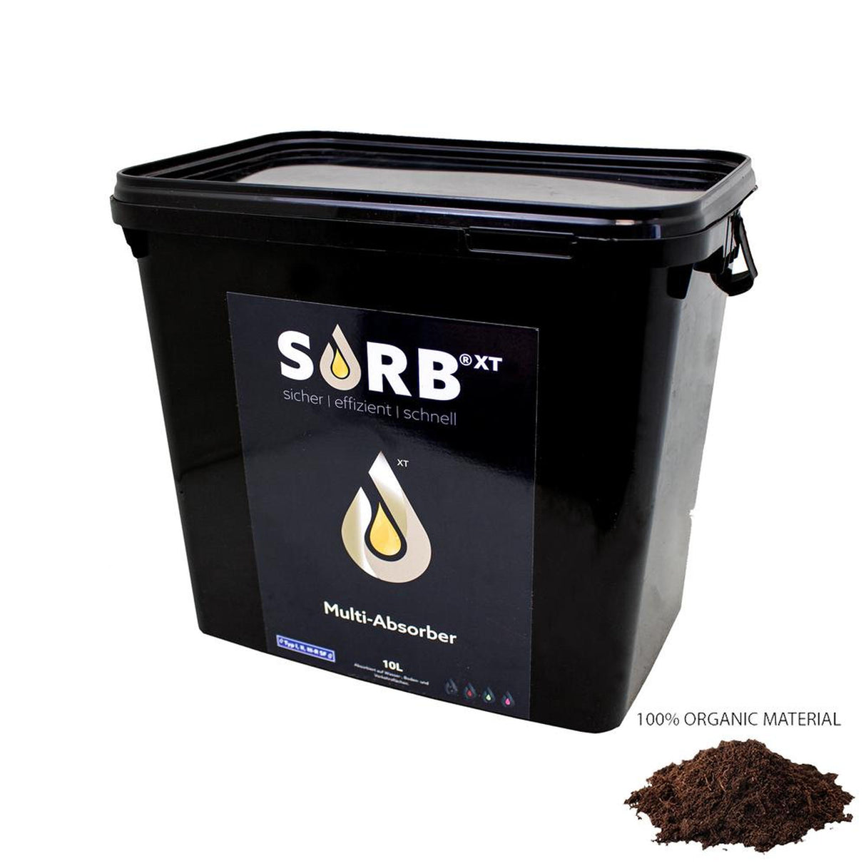 SORB XT 10 L Oil & Chemical Spill Kit Bucket Organic Binder - Absorbs 7.6 Litre