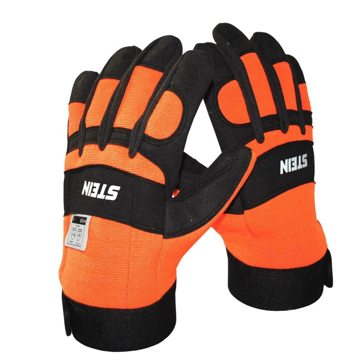 STEIN Chainsaw Gloves Orange/Black - Left Hand Protection (Ex display)