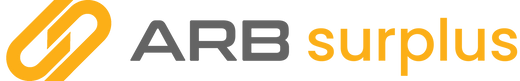 ARB surplus logo with a yellow and gray design