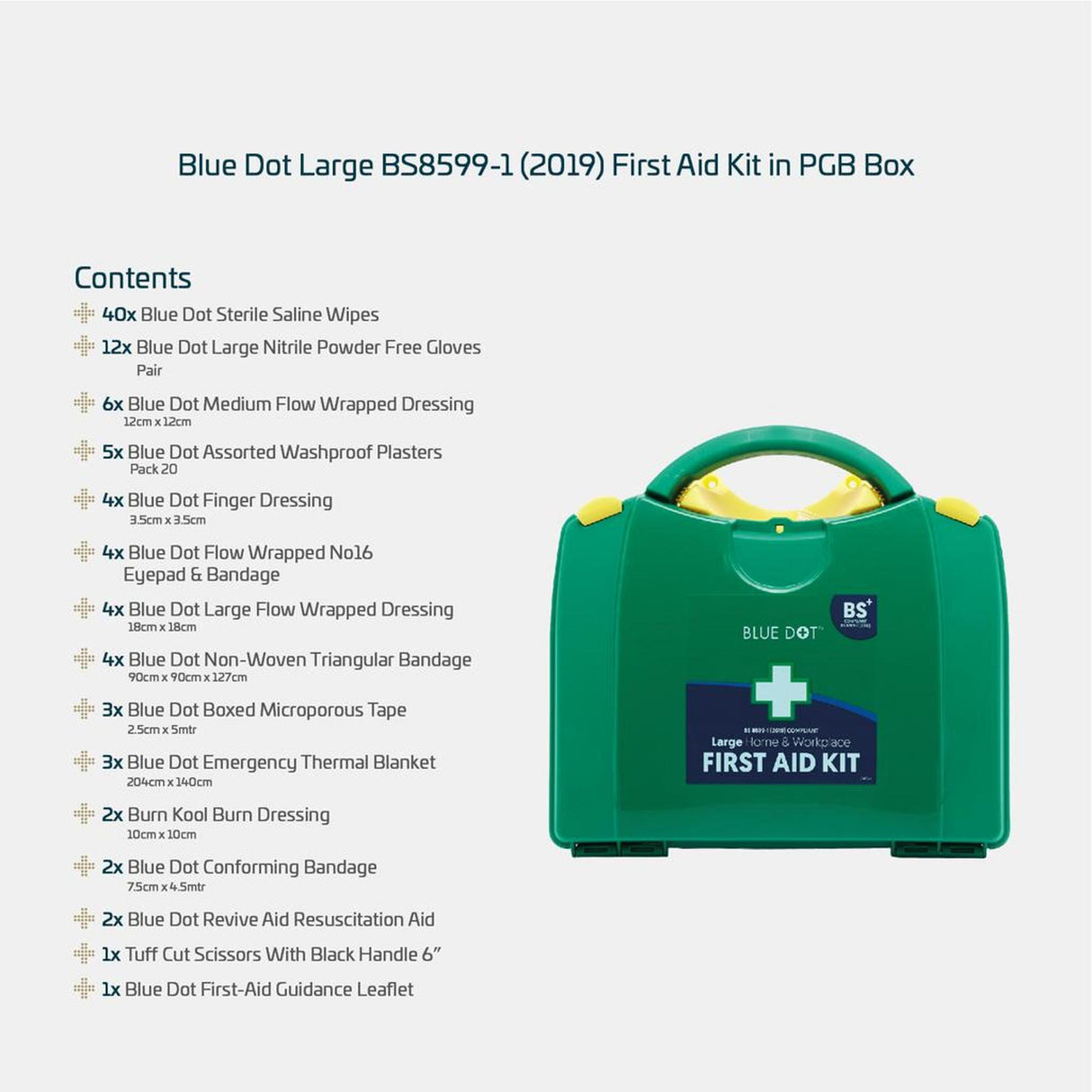 Blue Dot Large First Aid Kit - BS 8599-1 Compliant