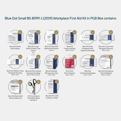 Blue Dot Small FIrst AId Kit - BS 8599-1 Compliant