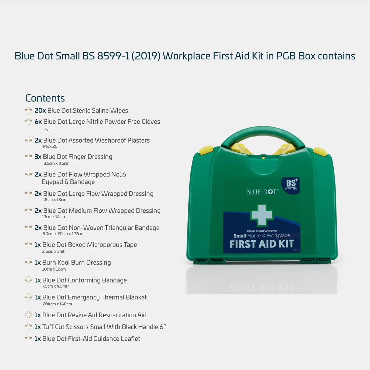 Blue Dot Small FIrst AId Kit - BS 8599-1 Compliant