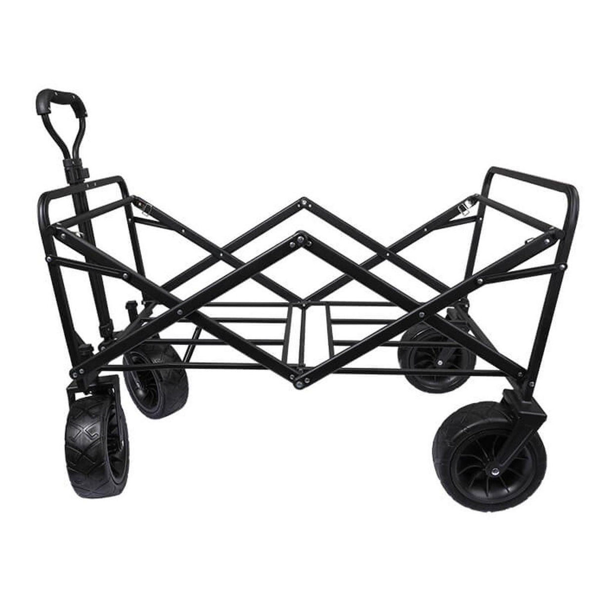 Bull All Terrain Folding Outdoor Wagon Trolley - Black
