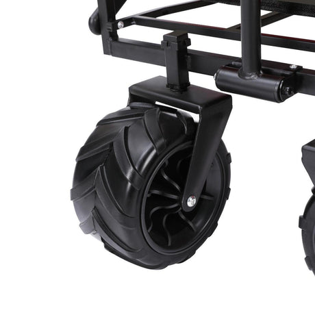 Bull All Terrain Folding Outdoor Wagon Trolley - Black