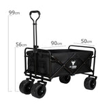 Bull All Terrain Folding Outdoor Wagon Trolley - Black