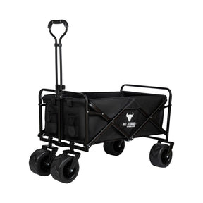 Bull All Terrain Folding Outdoor Wagon Trolley - Black