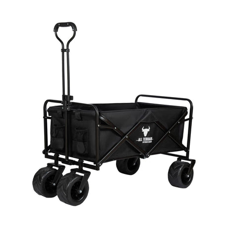 Bull All Terrain Folding Outdoor Wagon Trolley - Black