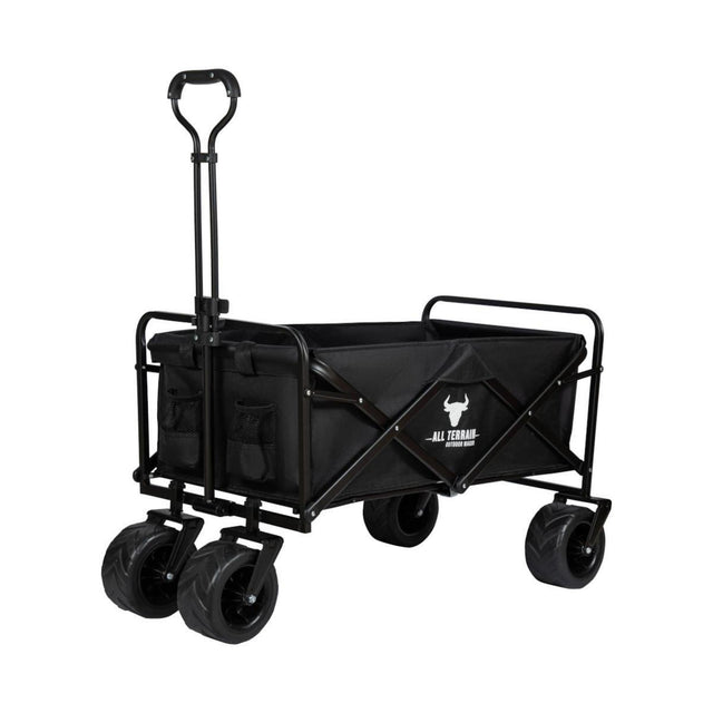 Bull All Terrain Folding Outdoor Wagon Trolley - Black