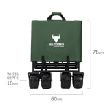 Bull All Terrain Folding Outdoor Wagon Trolley - Green