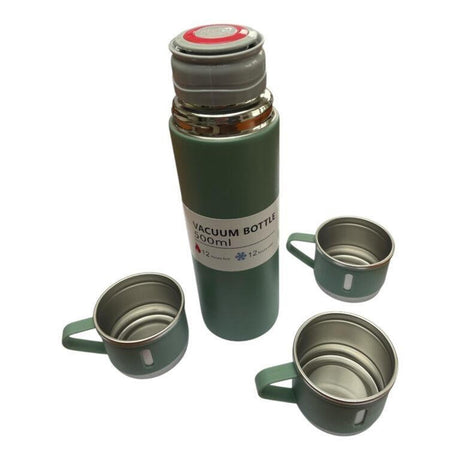 CEuk Vacuum Insulated Stainless Steel Flask Set Bottle 500ml and Cups