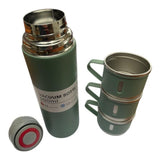 CEuk Vacuum Insulated Stainless Steel Flask Set Bottle 500ml and Cups