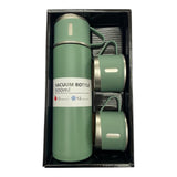 CEuk Vacuum Insulated Stainless Steel Flask Set Bottle 500ml and Cups