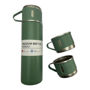 CEuk Vacuum Insulated Stainless Steel Flask Set Bottle 500ml and Cups
