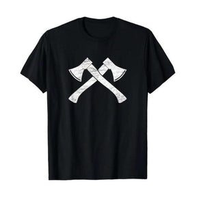 CEuk Vintage Axes Crossed T-shirt - Black