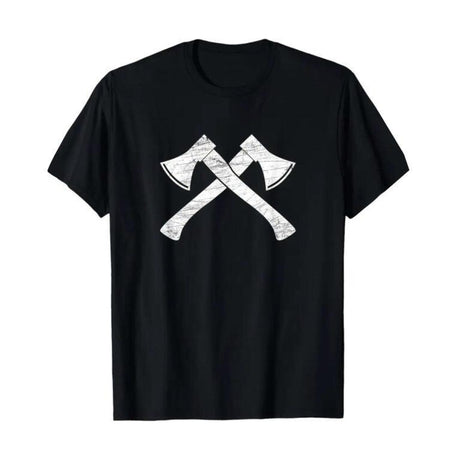 CEuk Vintage Axes Crossed T-shirt - Black