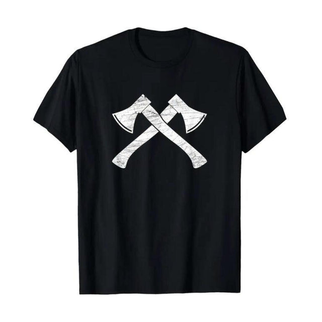 CEuk Vintage Axes Crossed T-shirt - Black