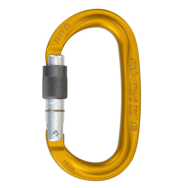 CT Pillar Evo Oval Aluminium Screwgate Carabiner - Gold