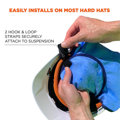 Ergodyne Chill-Its 6717CT Evaporative Cooling Hard Hat Neck Shade with Cooling Towel