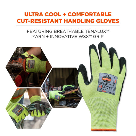 Ergodyne ProFlex 7041 Hi-Vis Nitrile Coated Cut-Resistant Gloves - Medium