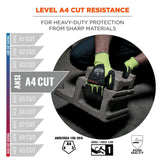 Ergodyne ProFlex 7141 Hi-Vis Nitrile Coated Cut-Resistant Gloves