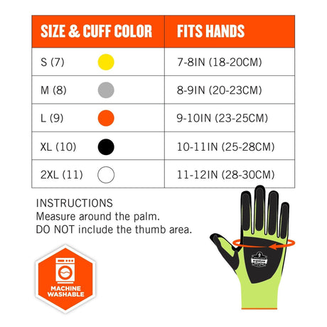 Ergodyne ProFlex 7141 Hi-Vis Nitrile Coated Cut-Resistant Gloves