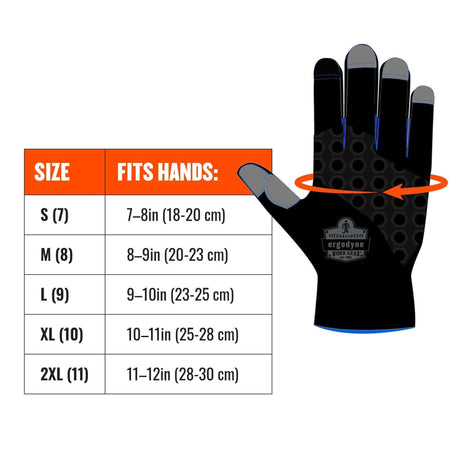 Ergodyne ProFlex 817 Thermal Utility Gloves - Black (Large)