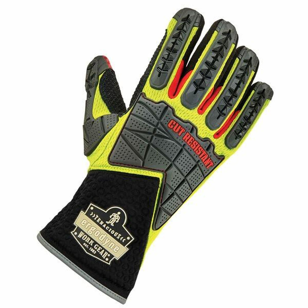 Ergodyne ProFlex 925CR Performance Dorsal Impact-Reducing Cut-Resistant Gloves - Lime