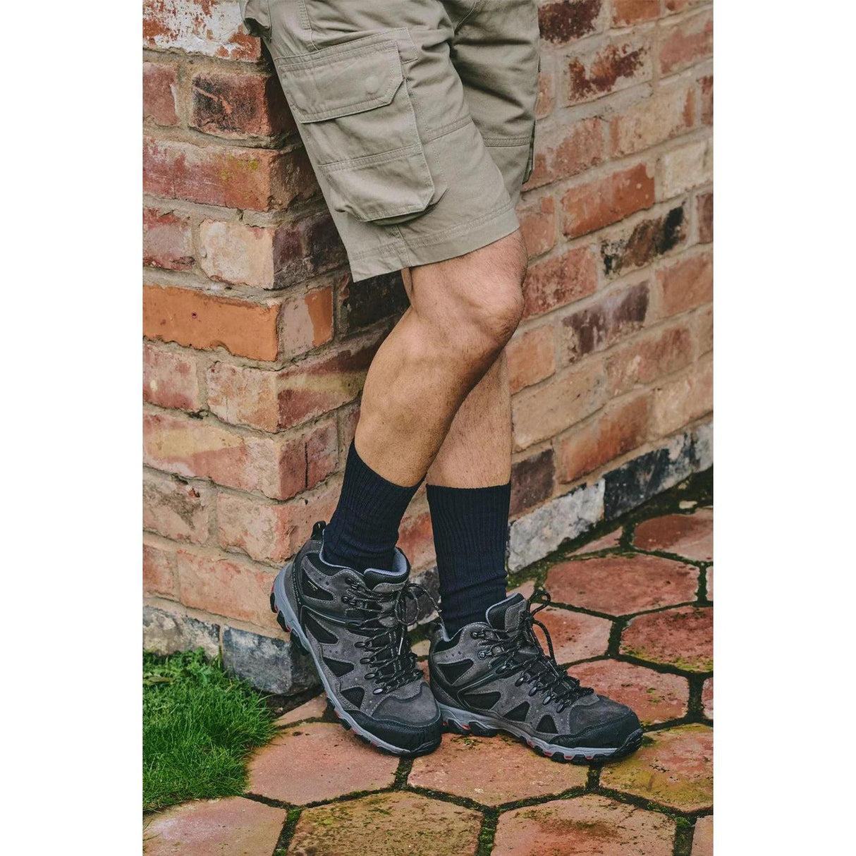 HJ Hall Indestructable Cushion Sole Work Boot Socks - Black UK 6-11