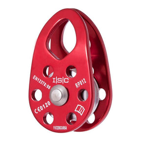 ISC 13mm Small Single Swing Cheek Pulley Aluminum Red - 36kN