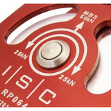 ISC 16mm Large Double Aluminium Pulley Red - 70kN