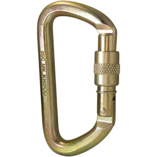 ISC Offset D Karabiner - Screwgate - Steel
