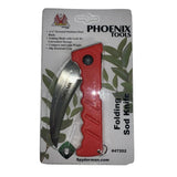 Phoenix Tools Stainless Steel Folding Sod Knife - 4" Serrated Blade