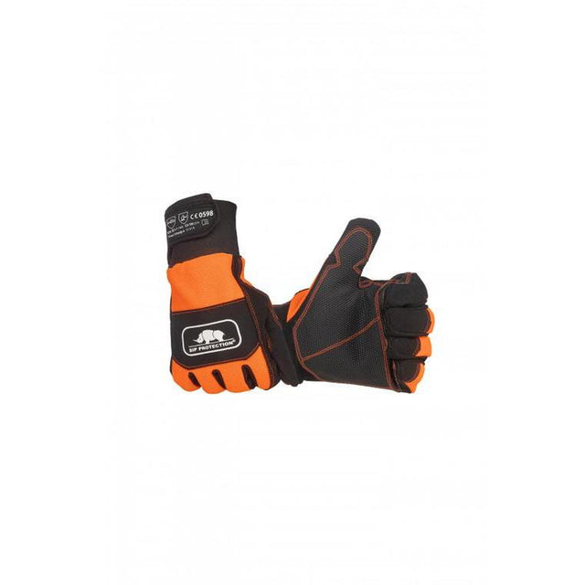 SIP Protection Chainsaw Gloves Left & Right Hand Protection - Orange/Black