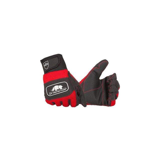 SIP Protection Chainsaw Gloves - Left & Right Hand Protection - Red