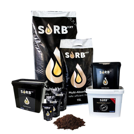 SORB XT 10 L Oil & Chemical Spill Kit Bucket Organic Binder - Absorbs 7.6 Litre