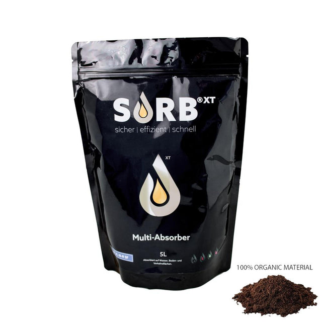 SORB XT 5 L Oil & Chemical Spill Kit Sachet Organic Binder - Absorbs 3.6 Litre