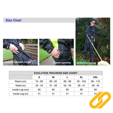 Stein EVO Rain / Waterproof Trousers - Black - XXL
