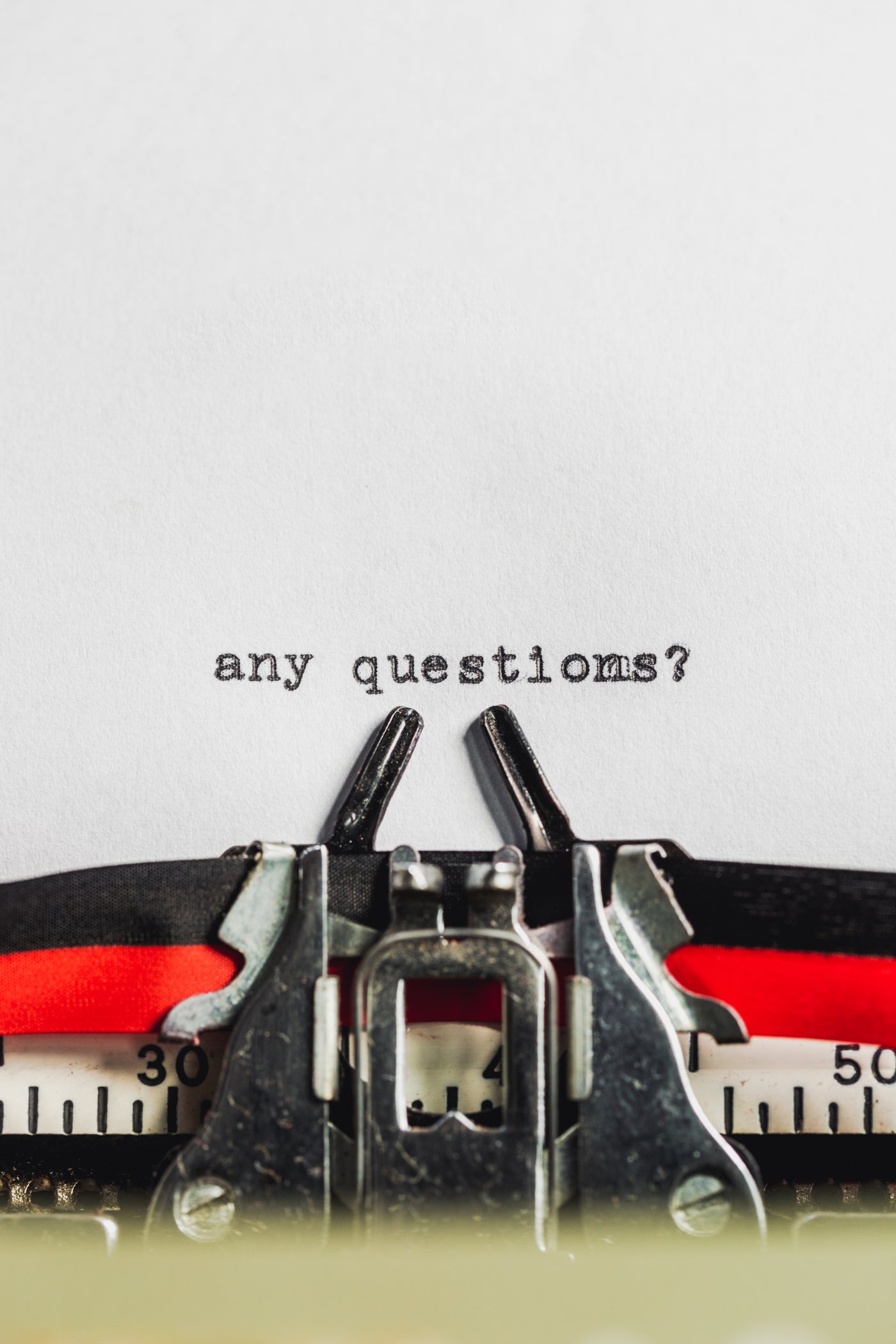 Any Questions on paper in typewriter 